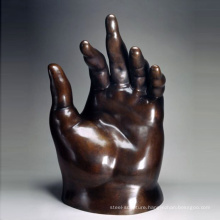 Art Decoration Reproduction Botero Metal Craft Bronze Human Hand Sculpture